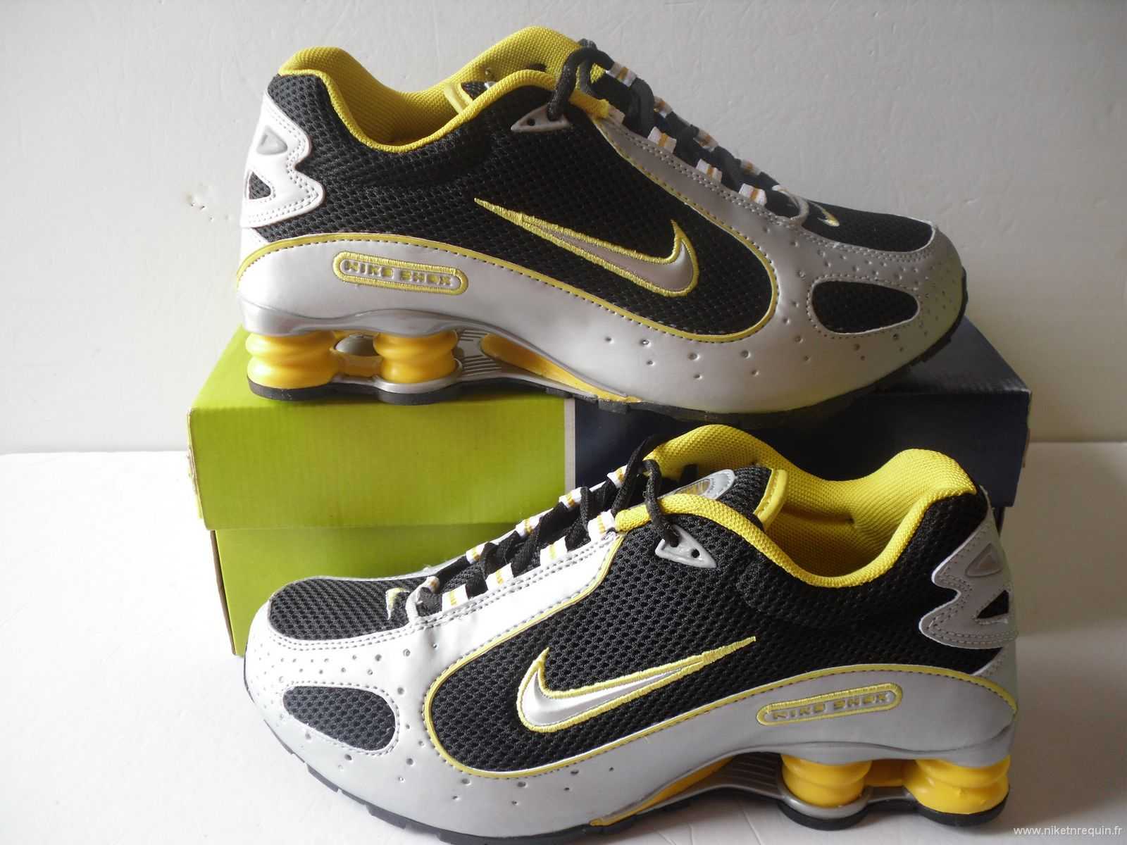 Gris Jaune Et Noir Nike Shox R4 Demon